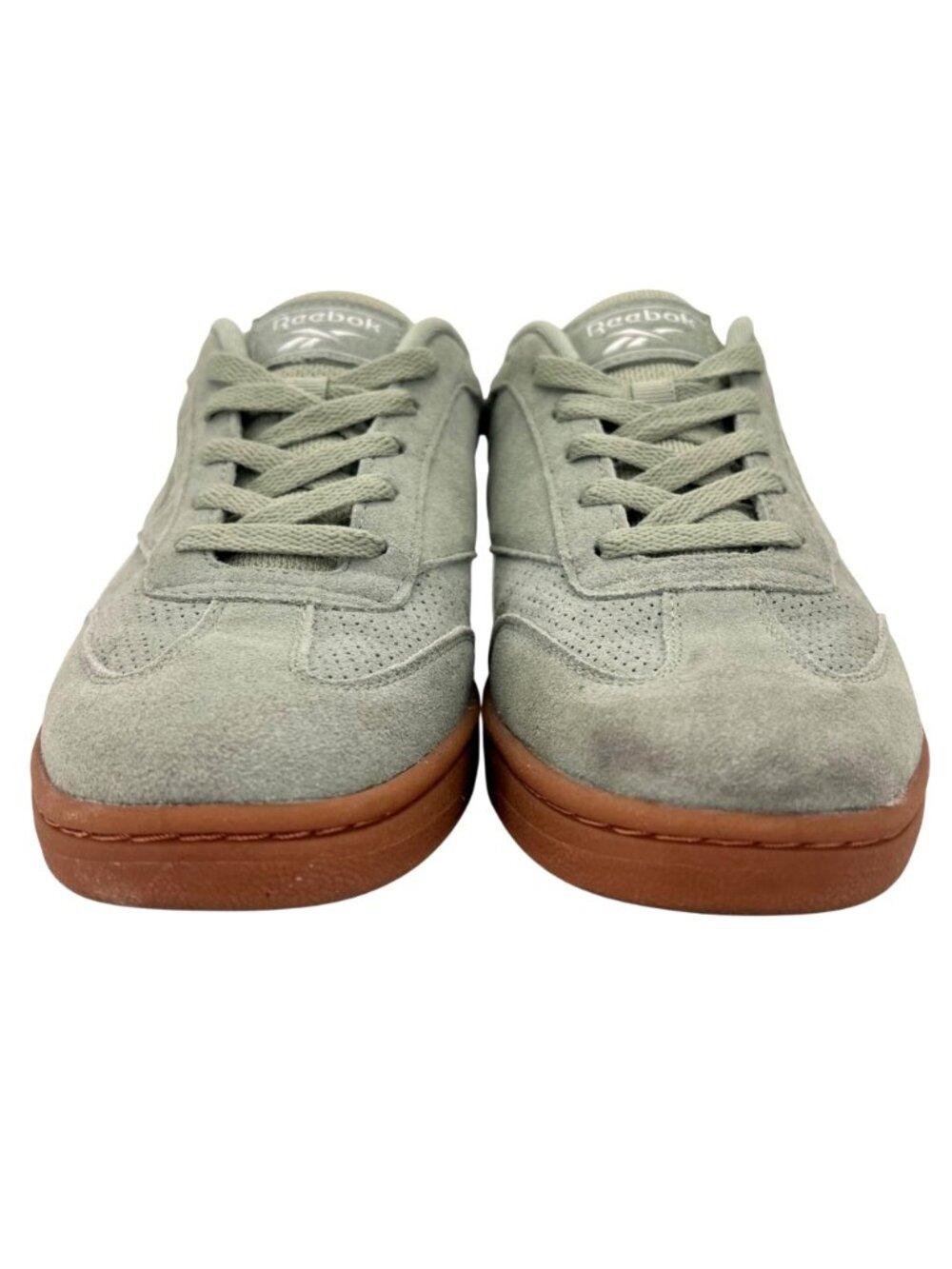 Reebok Club C 85 Suede Sneakers Womens Shoes Size 8.5 US Green & White Gum Sole - Picture 6 of 13